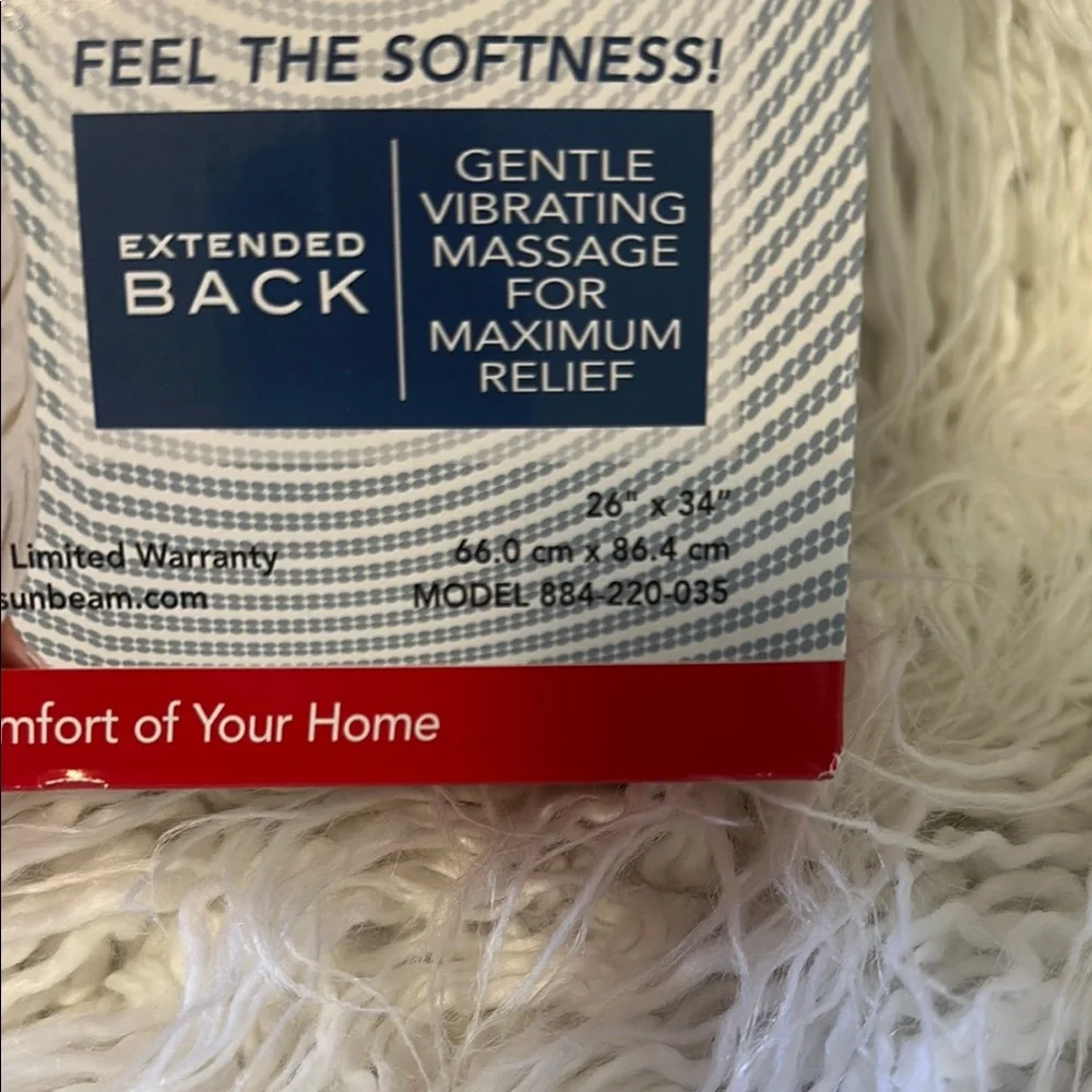 Sunbeam Massaging Renue Back Wrap with Heat, Extended Back. New in box. - Picture 4 of 5